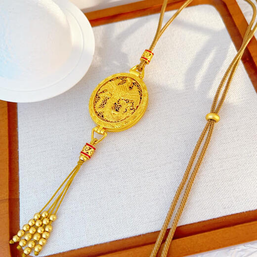 MHFDO old phoenix Bengal red gold sand gold hollow filigree dragon and phoenix sachet pendant for men and women new Chinese style ancient style phoenix old phoenix Xiang quality