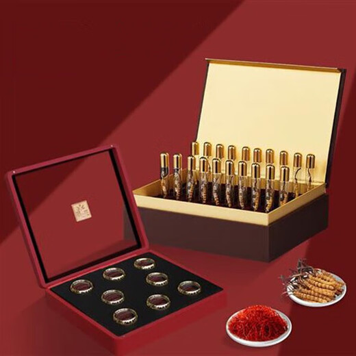 Zidutang Tibet's special saffron gift box genuine gift for elder girlfriends to nourish and nutritious products Cordyceps + saffron 25 grams of saffron + 20 Cordyceps