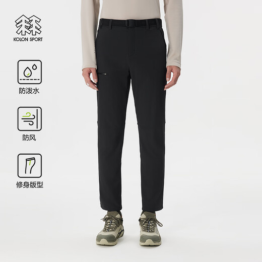 KOLON SPORT/Kolon outdoor soft shell pants men's waterproof and windproof slim Sky Hiker trousers LHLP5WNT09-BK black L 175/82A