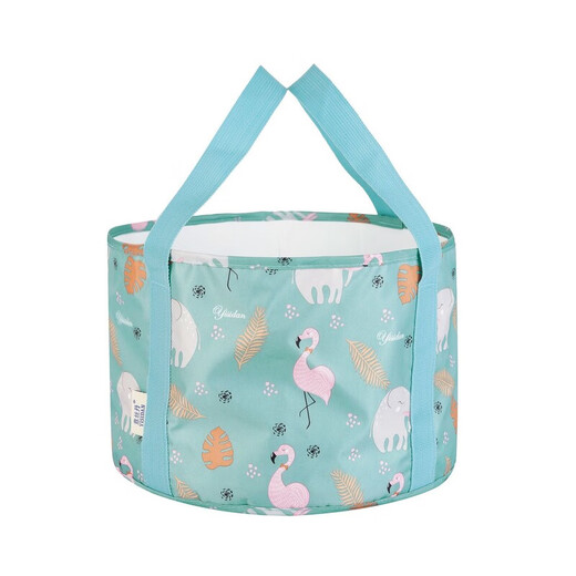 Raft core folding basin portable travel bucket foot soaking bucket travel face wash cloth bag basin portable water basin aluminum film insulation with lid yellow lemon