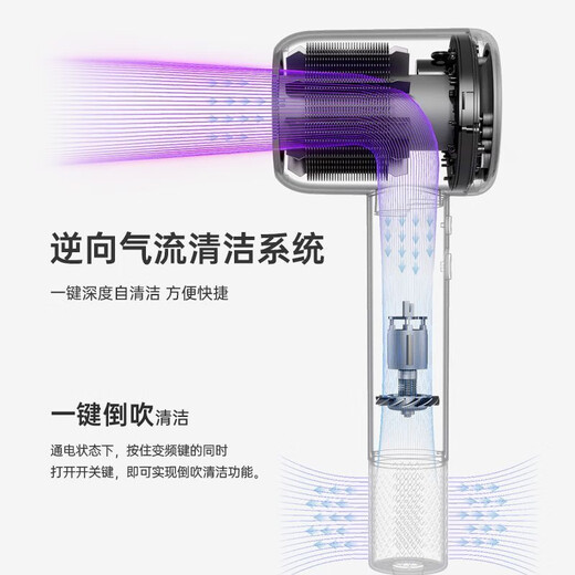 Yasuo high-speed hair dryer hollow leafless Valentine's Day gift for home use with high power and high wind for girlfriend plasma milky white Yasuo F9 plasma + magnetic air nozzle