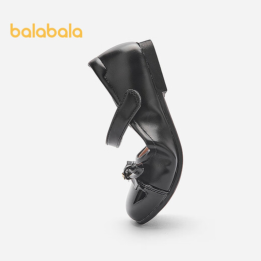 Balabala children's shoes, girls' Birkenstock shoes, 2025 new spring and autumn princess shoes, ballet style shoes, soft sole performance shoes, trendy black 90001 30 (foot length 18.3-18.7/inner length 19.7)