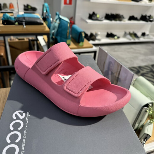 爱步（ECCO）男女鞋凉鞋情侣款夏季厚底休闲扣带露趾凉拖鞋科摩524104 524104/11981紫-女鞋 36