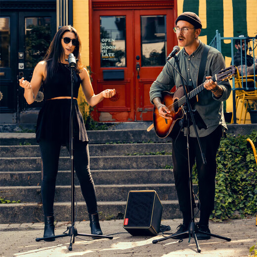 Positive Grid Spark Edge smart electric guitar speaker with effector outdoor rechargeable acoustic guitar playing and singing bass speaker Spark EDGE black 65 watt + rechargeable battery