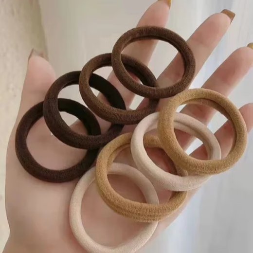 IMIESEVE Korean style simple thin headband set basic rubber band that is versatile and does not hurt your hair. High elastic elastic band thin circle disposable plain circle 50 pieces in bag mixed color-