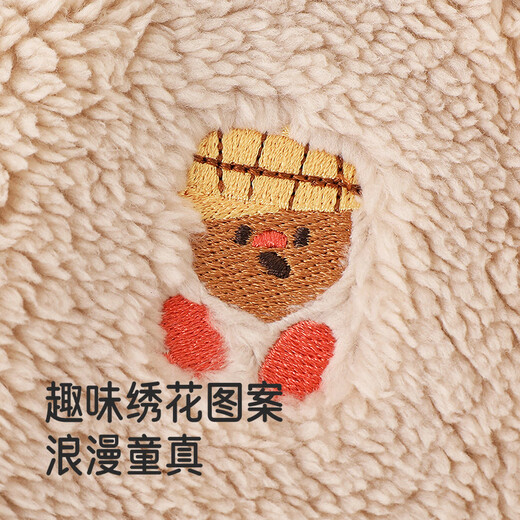 Ying's children's vest autumn and winter warm fleece vest for boys and girls new outer vest jacket for middle and large children Cassava Apricot 110 cm