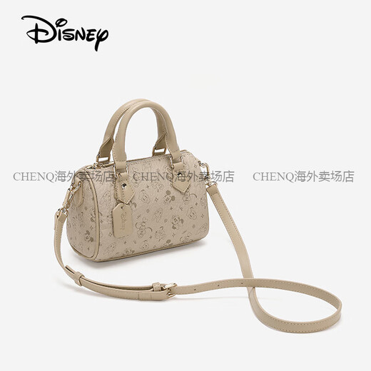 Sac d'oreiller Disney Boston Sac à main de niche de niche pour femmes à une épaule Sac à glissière officiel authentique léger beige léger