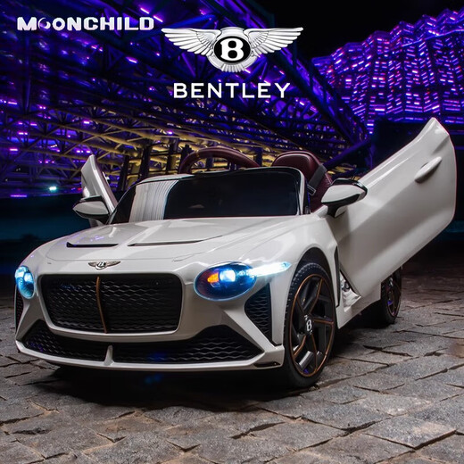 MOONCHILD Bentley children's electric car four-wheel drive baby car can seat men, women and children with remote control as a birthday gift for boys 108cm exclusive version red