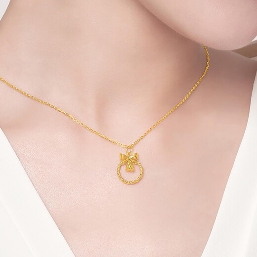Chao Acer Christmas lily of the valley garland 18K gold pendant ladies gold pendant for girlfriend birthday gift C single pendant free silver chain