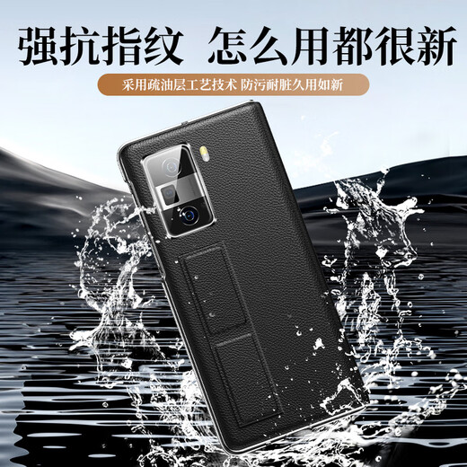 观悦【腕带防摔】适用荣耀Magicv5手机壳华为magic v5折叠屏保护壳真素皮翻盖保护套支架商务 荣耀MagicVS3【磨砂面盖】自带视窗|支架