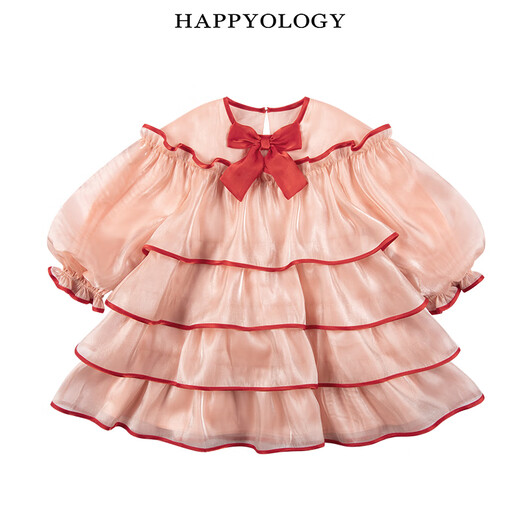 Happyology British Children's's NOUVEAU AUTOMNE ET JUPT CONTRASTIONNEUR D'HIVER POUR LES GABLES GABLE GALES ROBE ROBLE ORANGE ROSE 110 (112 cm)
