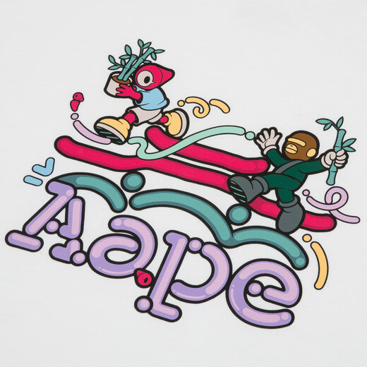 
AAPE joint Ksaner men's clothing spring and summer Chengdu city series short-sleeved T-shirt 9734XXO WHX/white XL single size
