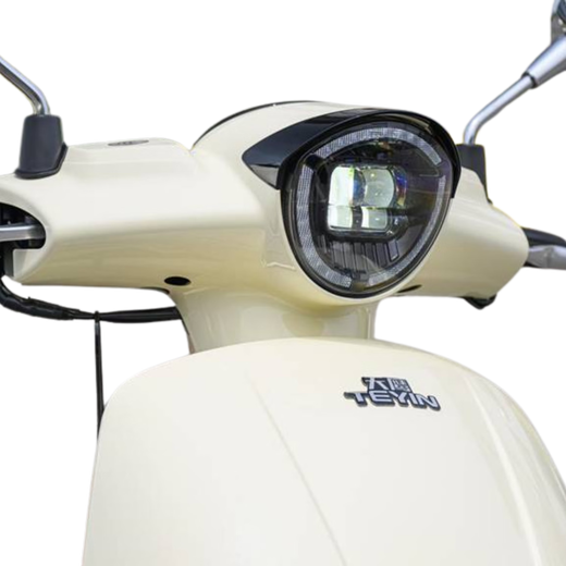 Tianying TATA150 scooter retro cute fuel water-cooled commuter ABS+TCS ivory white 12-issue interest-free