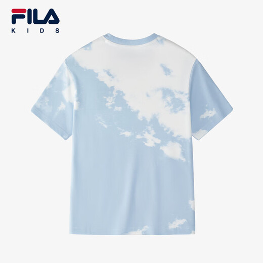 Fila silk soft cotton Fila children's short-sleeved T-shirt 2025 summer men's and big children's tops full print two-ZB 120