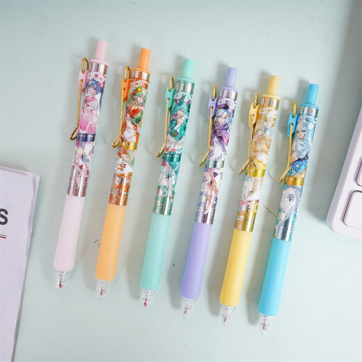 UHFQ初音未来新款盲盒笔创意卡通可爱ins高颜值日系动漫周边按动中性 X-6227吉伊卡哇盲盒笔随机6支0.5mm 0.5mm x 单支