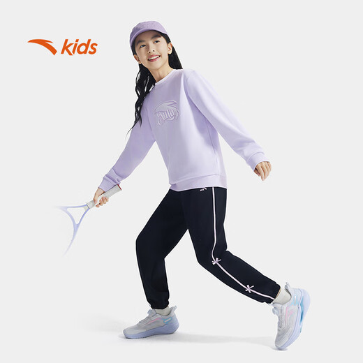 Anta children's sweatshirt boys and girls pullover 2025 autumn versatile sweatshirt girls bottom shirt A72535702