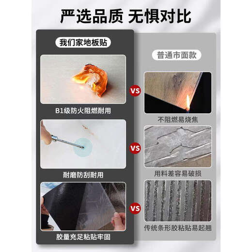 摇篮兔PVC自粘地板贴水磨石地胶垫防滑耐磨商用加厚服装店地面翻新装修 6169商业空间60*60厘米 1.8毫米