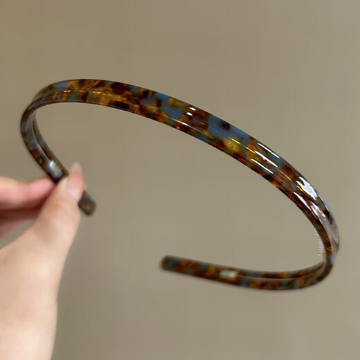 Dai Shilin DSL headband light luxury women's model 2025 new toothed anti-slip headband pressure hairpin hair bundle hair accessories hair travel dark coffee