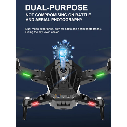 Children's brushless remote control water bomb aircraft drone toy HD pixel quadcopter optical flow aerial photography obstacle avoidance can launch water bomb single camera + brushless motor