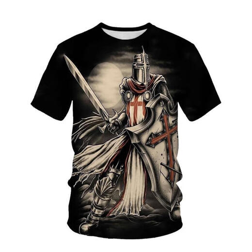 
Han Feinu World of Warcraft Clothes Summer Quick-drying Breathable Lich King Digital Print Men's Round Neck Short 5X SLX691 XXS