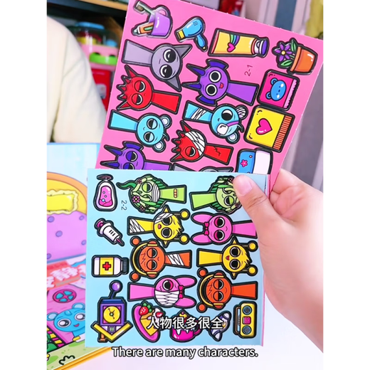 Zani rhythm box Quiet Book Girls Kindergarted Edition Magnetic Diy Diy DIY без урожая магнитные наклейки игрушки 3-6 лет Rhythm Box [Blazing Desert] Обновление сильная магнитная сосание