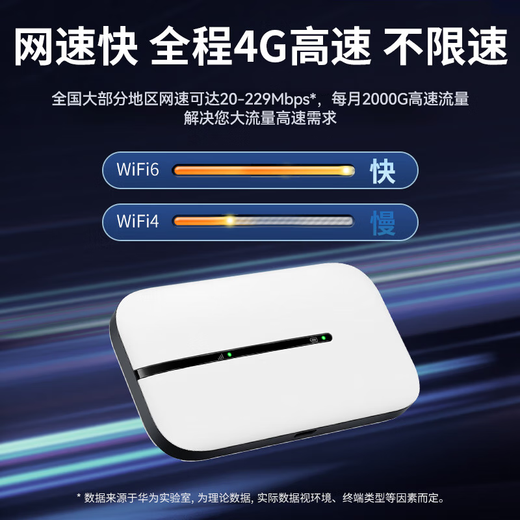 华为智选随身wifi6移动无线wifi免插卡随行4g无线网卡携带非三网通用全国无限流量2025款5G AX15B 顶配wifi6【多网切换】2400毫安续航10小时