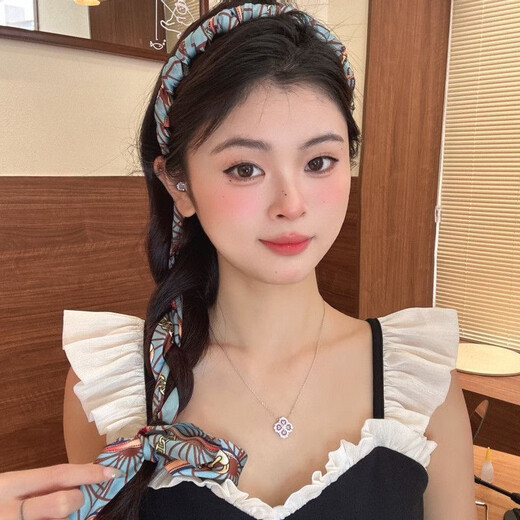 Yuancheng hairbands, braided hair ribbons, headbands, headbands, hair accessories, hair accessories for women, 2025 new style hairpins for washing your face and going out, 3 packs of ribbons and hairbands, blue + orange + black