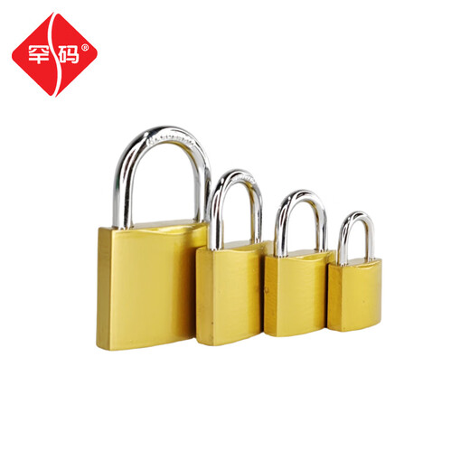 Hanma imitation copper short beam padlock (different flowers) 38mm wide, one-word lock core and thick lock beam, strong anti-riot, anti-theft, anti-pry, anti-lock, dormitory cabinet door padlock