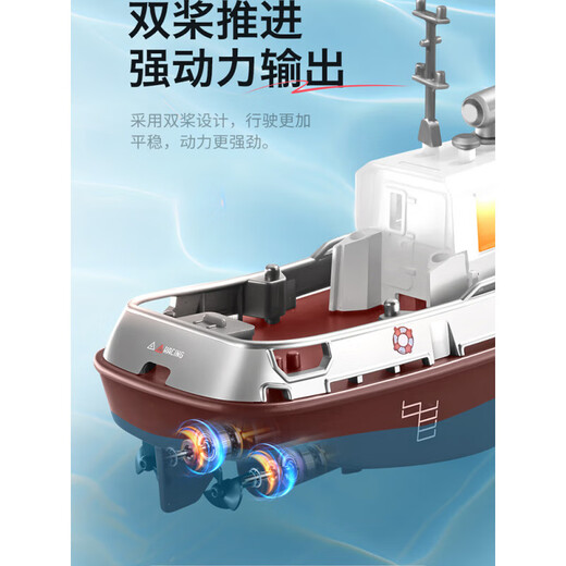 Yanxi neues Produkt Mini-Fernbedienungsboot, Spielwasserspielzeug, klassischer kleiner Schlepper, RC-Elektro-Schnellboot, Jungen-Geburtstagsgeschenk, seeblaues Atom-U-Boot – 40 MHz Standard-Lade-freie Fernbedienungsbatterie + Werkzeuge