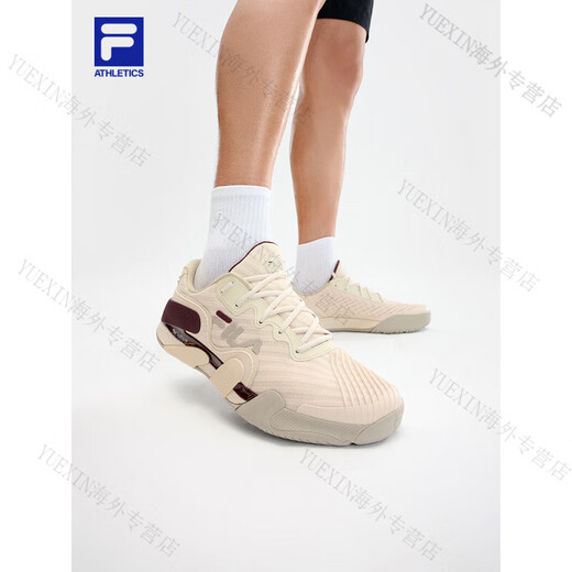 FILA official men's shoes POTENZA performance tennis shoes 2025 summer new fire shoes sports comprehensive training shoes foam white-WG 40