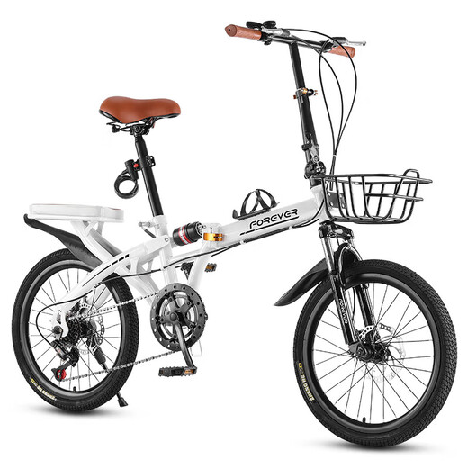 
Permanent front and rear shock absorber soft tail folding bicycle 7 speed change 20-inch male and female adult student children bicycle