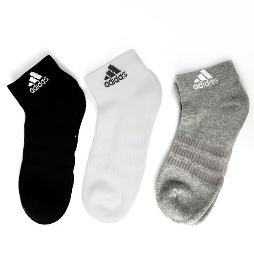 阿迪达斯（adidas）官方男袜女袜秋季新款袜子三双装跑步健身短袜透气休闲中帮袜 IC1283/三双装 S(建议37-39码)