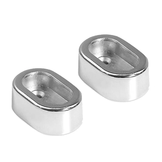 Masifo cuttable thickened aluminum alloy wardrobe fixed with flange seat furniture accessories *1 pack H style flange seat silver 10 pieces