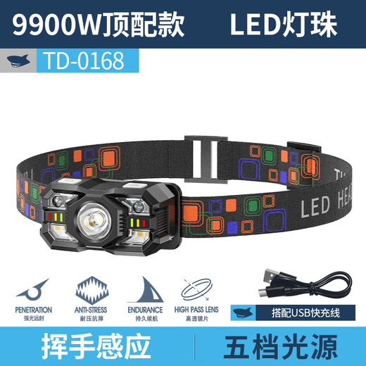 
JCZS German brand night fishing special headlight 2025 new strong light sensing headlight extra long battery life of 100 hours 9900W [with induction upgrade top version] standby 3