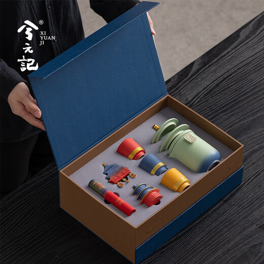 Xiyuanji Forbidden City Cultural and Creative Tea Set High-end Souvenirs for Dad, Colleagues, Men, Friends, Birthdays, Retirement and Housewarming Gifts