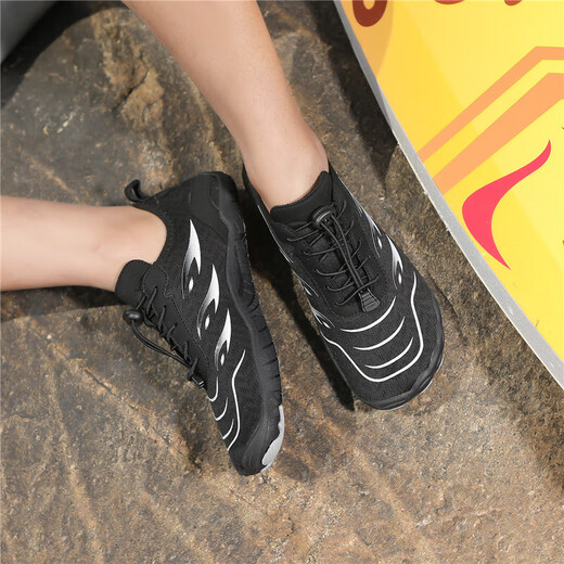 Di Gelong outdoor river tracing shoes breathable water fishing shoes for men and women seaside quick-drying beach swimming shoes indoor fitness 281 black 44