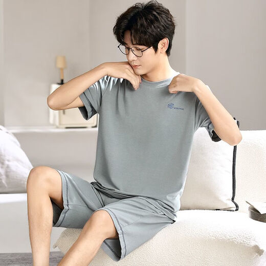 
Arctic velvet (Bejirog) modal men's pajamas set summer shorts shorts thin summer ice silk feel loose casual large size home G[6623] modal shorts-cool and breathable L [recommended 100-120 Jin [Jin equals 0.5 kg]]