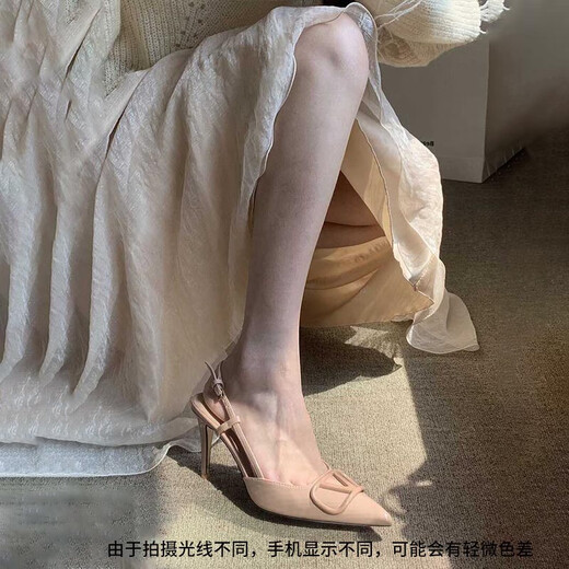 
Feiyao 6cm nude high-heeled sandals for women, summer wedding shoes, versatile skirt, high-end and atmospheric 37 high-heeled sandals-nude 6cm