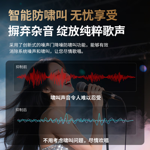 Melody MT3900 professional audio home fever digital EQ equalizer pure tuning pre-stage 31-segment intelligent noise reduction and anti-howling audio processor stage performance KTV MT3900 equalizer 2U diamond version (including XLR male and female cables)