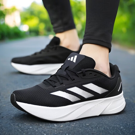 
Adidas summer mesh shoes official store men's shoes running shoes same sports shoes cushioning comfortable breathable training casual shoes ID9849/black and white 39