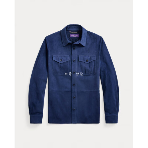 Polo Ralph Lauren现货羊皮翻毛皮衣衬衫外套男装紫标Purple Label/拉夫劳伦 现货 D12 XL