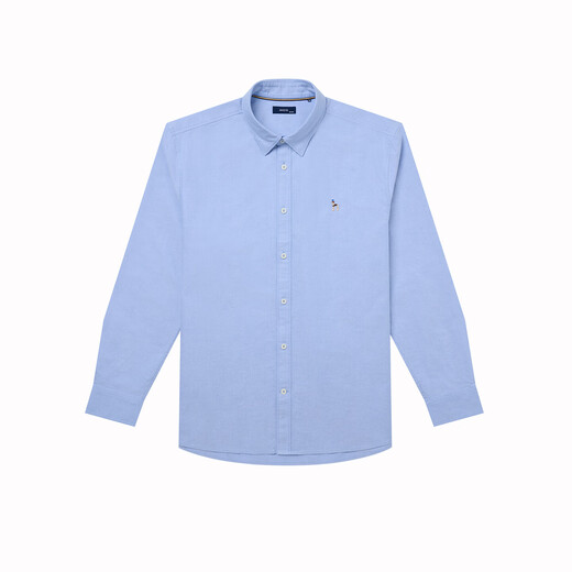 HAZZYS мужские весенне-осенние мужские рубашки из чистого хлопка деловые однотонные рубашки с длинными рукавами для мужчин ASCZK1CCX58