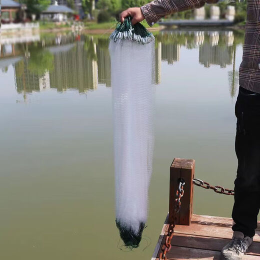 Tianlong pattern sticky mesh wire mesh fishing net three layers sinking net single layer floating net fishing net crucian carp silver carp and bighead carp white strip net fishing net single layer floating net 1 finger 16 meters 0.7 meters high