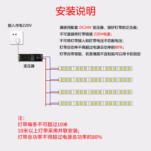 Beigong 24V low voltage light strip transformer led low voltage light strip super bright patch corridor line special power supply aluminum material 400W