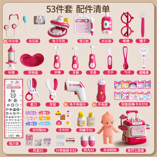 Aozhijia children's girls toys doctors 3-6 years old playing house girl baby dentist stethoscope set birthday gift