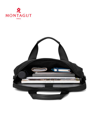 Mengte Jiao Herrenbeutel Crossbody Bag Rucksack Umhängetasche Herrenbeutel Oxford Stoff Handtasche Leinwand Aktentasche Horizontal Schwarz