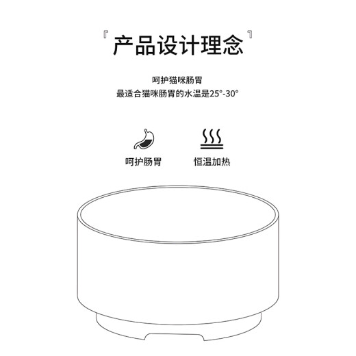 POPOCOLA恒温猫狗饮水机酸奶机宠物加热碗冬天保温喝水器618 白色恒温加热碗小号(350ml)