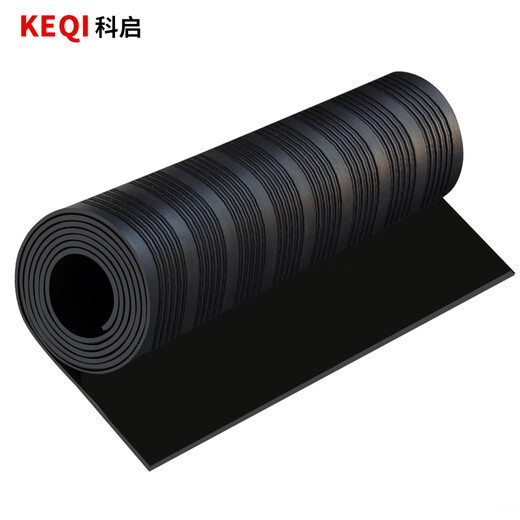 科启 绝缘垫配电房 10kv 5mm 1m*1m黑色条纹高压绝缘防滑胶垫绝缘地垫