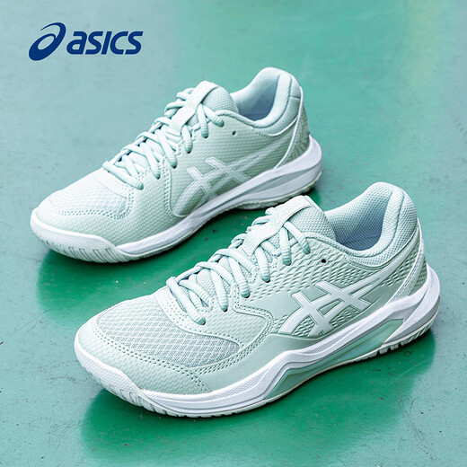 ASICS tennis shoes women's new GEL-DEDICATE 8 competition training shoes comfortable breathable sports shoes for women green/white 39.5