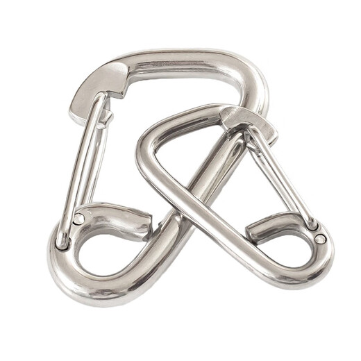 Tengnan 304 stainless steel simple spring buckle key buckle hook carabiner dog chain buckle hoist buckle safety buckle spring hanging buckle 6*60